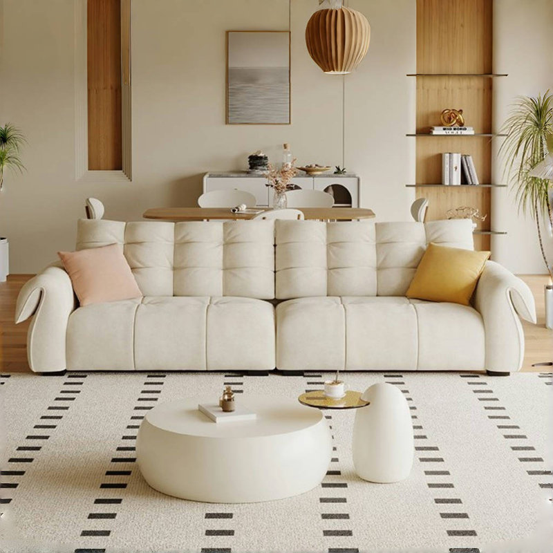 Modern Minimalist Cream Style Sofa White